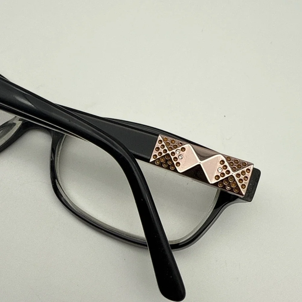 BEBE LADY VEGAS BB 5082 001 JET BLACK GOLD AUTHENTIC FRAMES EYEGLASSES 52-16